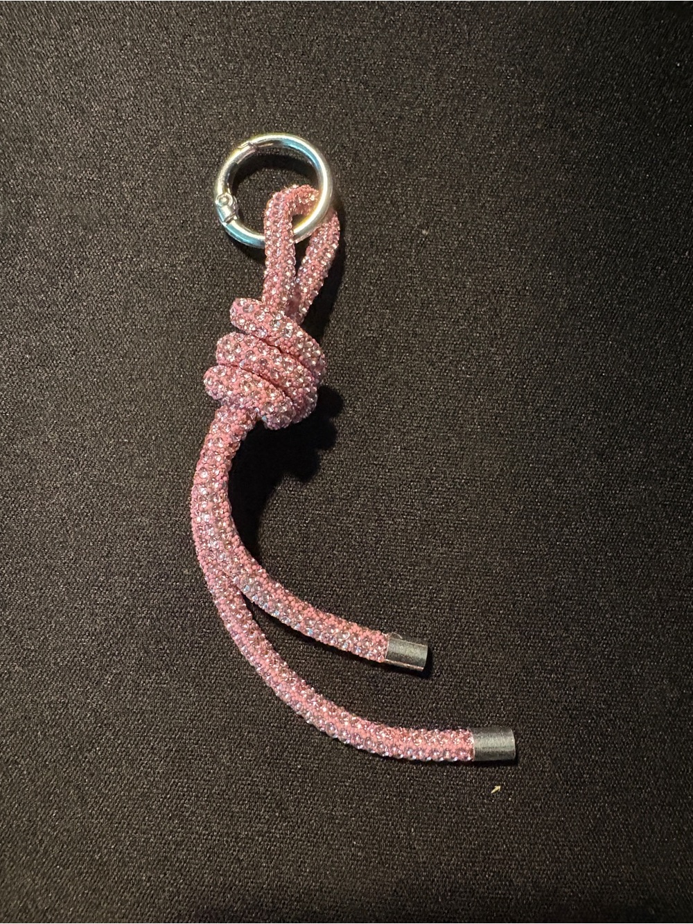 Pink Crystal Knot Keychain Tassel - Women's Accessory